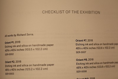 archive-421 RICHARD SERRA DRAWINGS in Fergus McCaffrey Tokyo